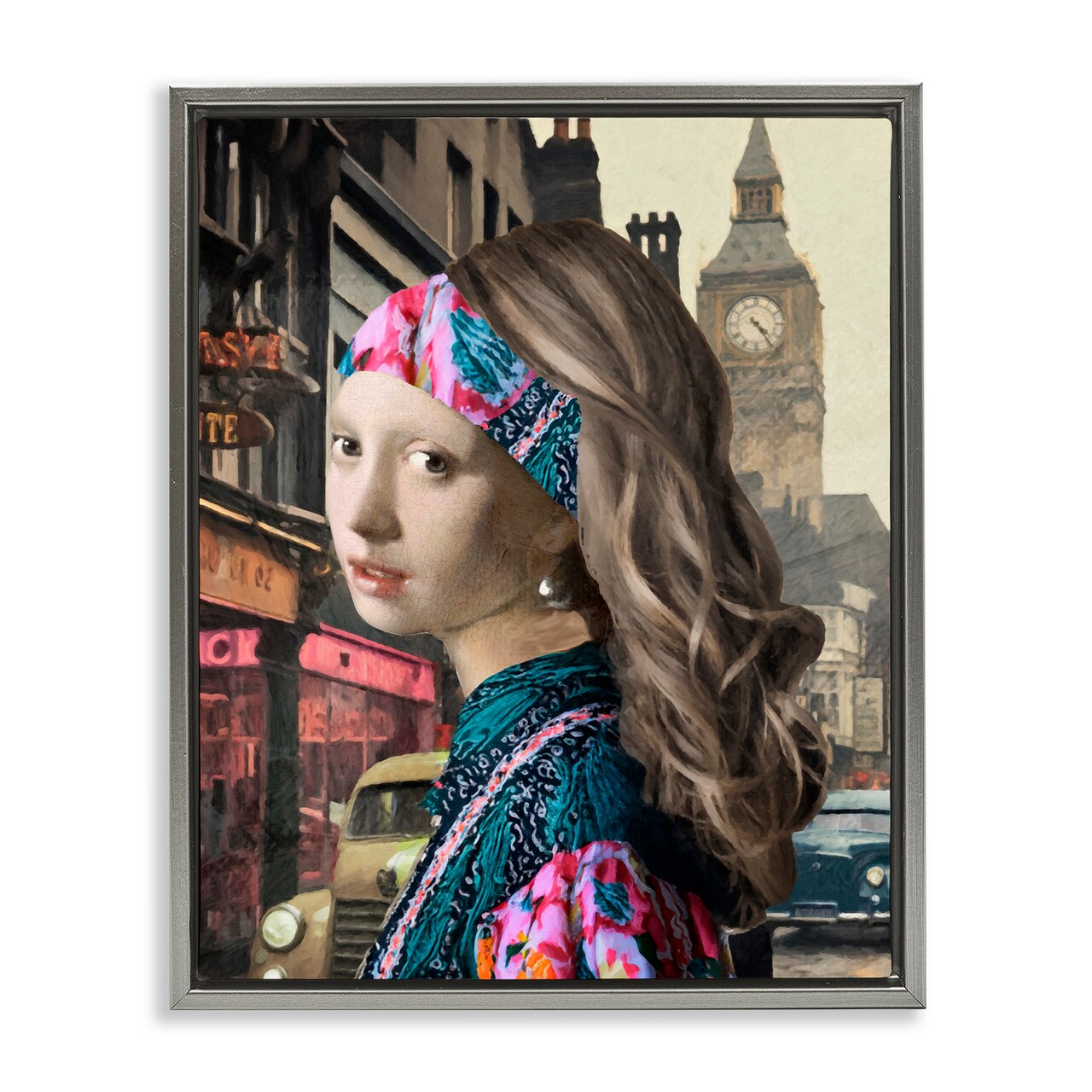 Stupell Industries Carnaby Street Remix Painting Floating Frame, design by Sasha